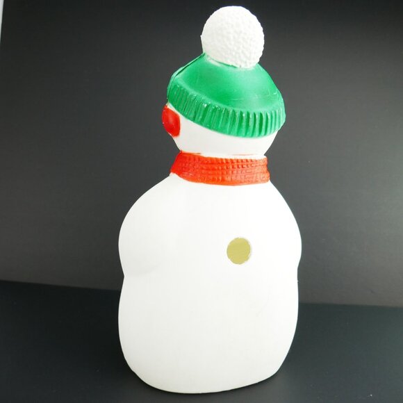 VTG 1980s Plastic Snowman 14" Blow Mold w/ Working Light, Retro Christmas Decor - Picture 6 of 8